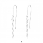 Oorhangers zilver gedraaid